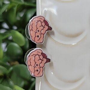Kawaii Brain Stud Earrings, unisex